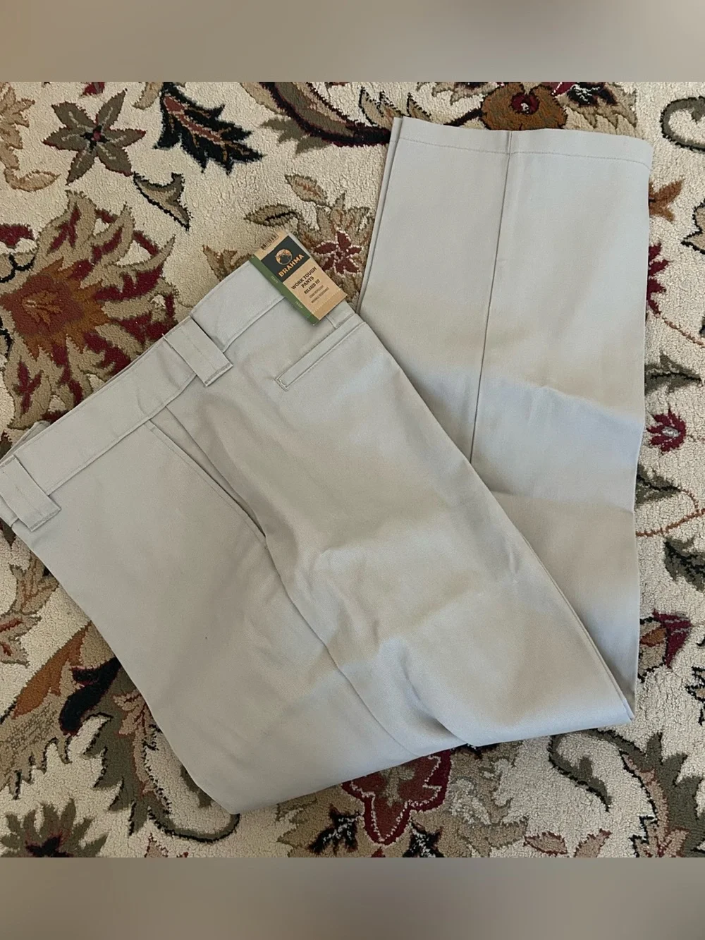 Brahma Work Tough Pants Relaxed Fit Khaki Straight Chinos in Light Tan